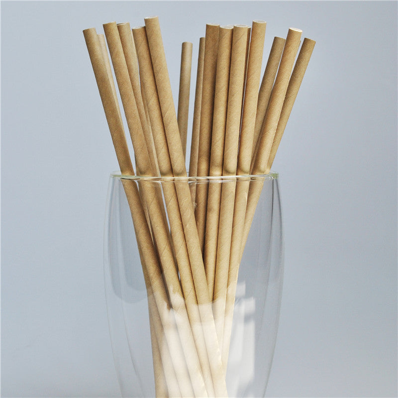 25 Disposable White  Black and Natural Colour  Eco-friendly Paper straw