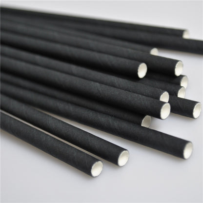 25 Disposable White  Black and Natural Colour  Eco-friendly Paper straw