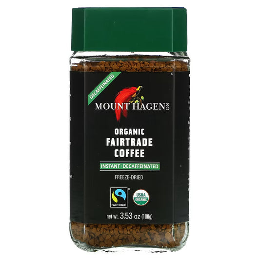 Mount Hagen, Organic Fairtrade Instant Coffee, Decaffeinated