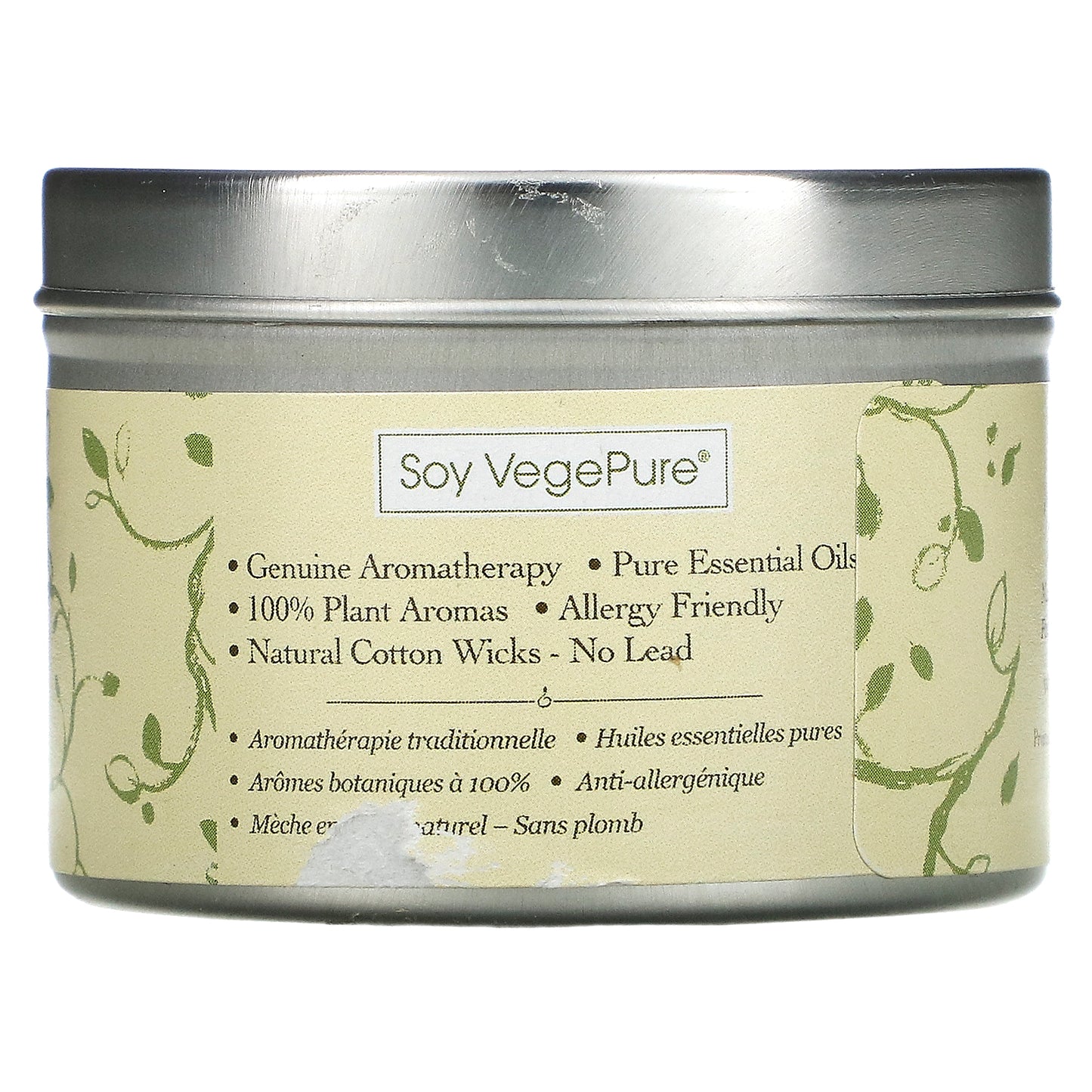 Aroma Naturals, Soy VegePure, Travel Tin Candle, Tranquility