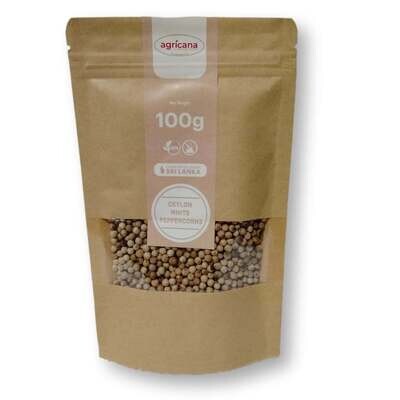 Agricana Original Ceylon White Peppercorns 100g