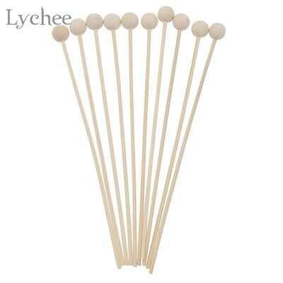 Lychee Life 10pcs Wood Ball For Fragrance Diffuser Aromatherapy Rattan