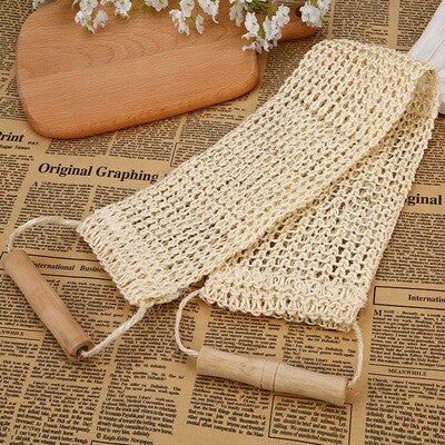 Exfoliating Body Brush Loofah Back Strap Bath Shower Massage Scrubber Sponge