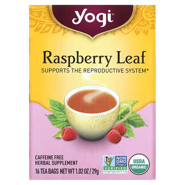 Yogi Tea, Raspberry Leaf, Caffeine Free, 16 Tea Bags, 1.02 oz (29 g)