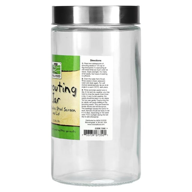 NOW Foods, Sprouting Jar, 1/2 Gallon