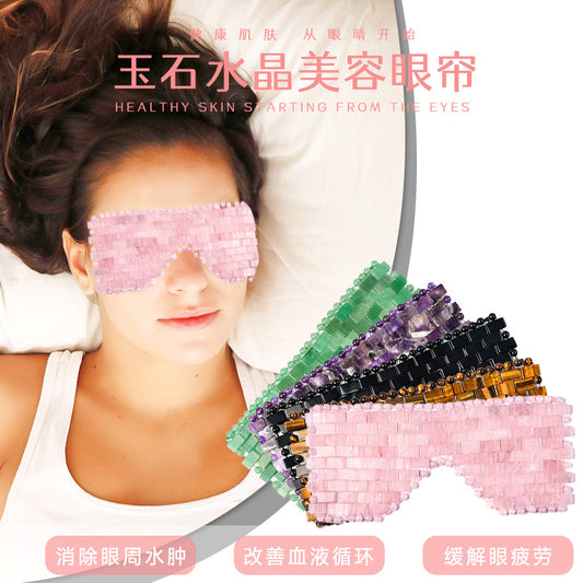 Natural Crystal Face Mask Healing Stone Cold Jade Face Mask Handmade