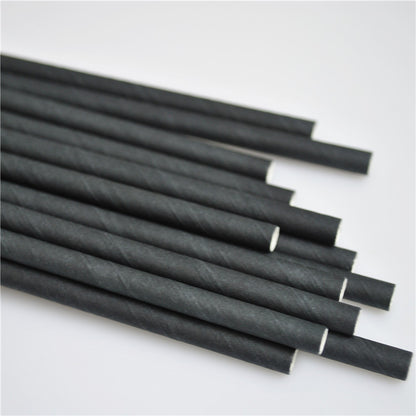 25 Disposable White  Black and Natural Colour  Eco-friendly Paper straw