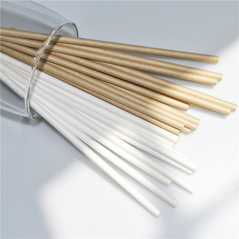 25 Disposable White  Black and Natural Colour  Eco-friendly Paper straw