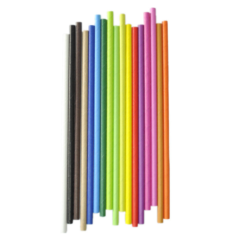 25 Disposable White  Black and Natural Colour  Eco-friendly Paper straw